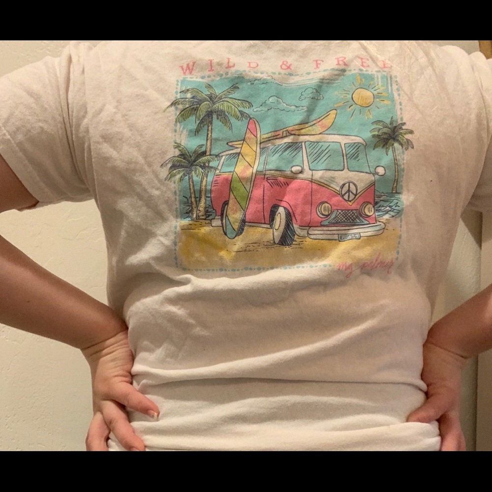 a white t-shirt